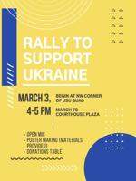 Rally to support Ukraine slated for Thursday afternoon