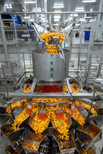 Goldfish crackers on scale